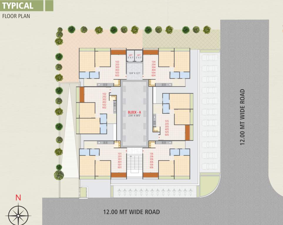  shagun residency Shagun Residency Cluster Plan from 1st to 6th Floor