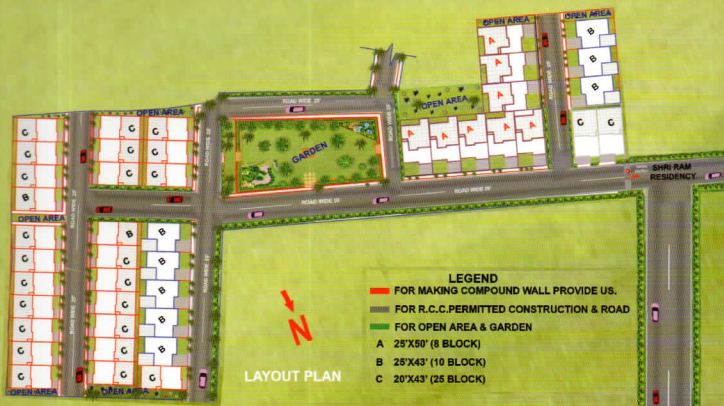  shri ram residency Cluster Plan