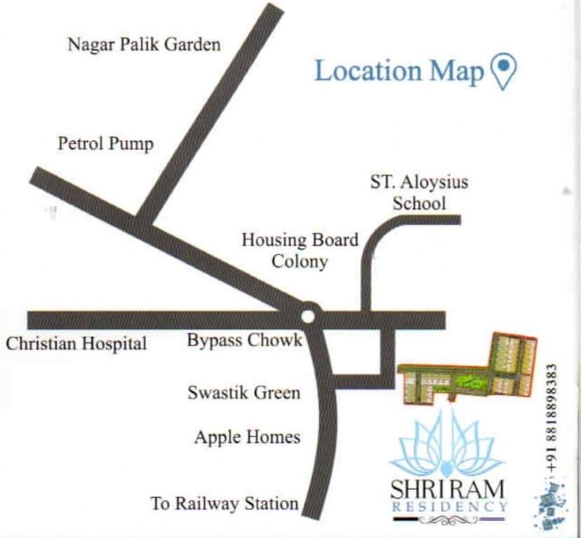  shri ram residency Location Plan