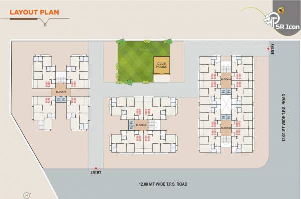  shree-sr-icon Block A,B,C,D Cluster Plan For Typical