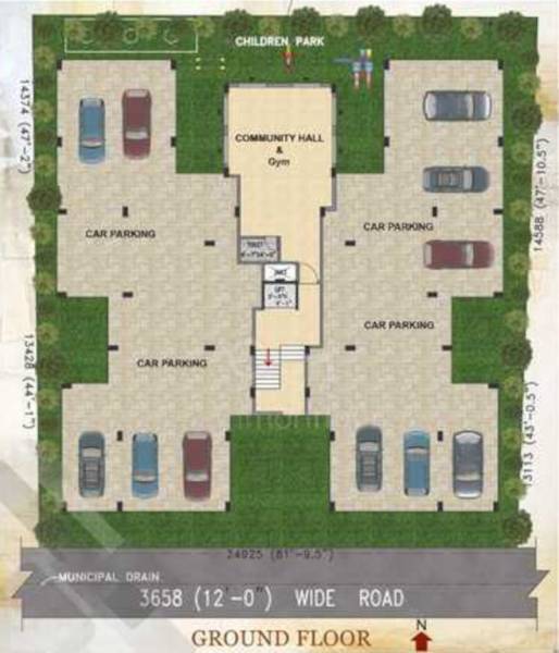  sabar-sukher-ashray Cluster Plan for Ground Floor