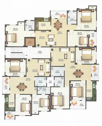  shiv-yash-enclave Shiv Yash Enclave Cluster Plan from 2nd to 3rd Floor
