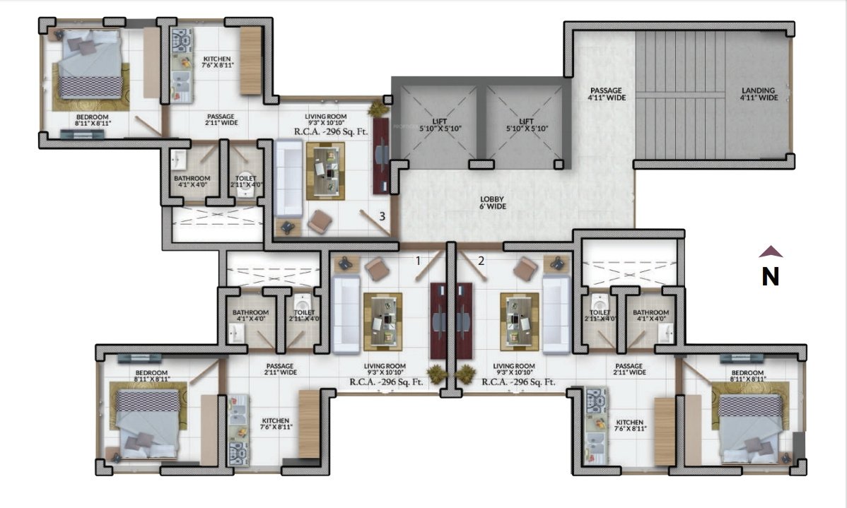  menaba heights Menaba Heights Typical Cluster Plan