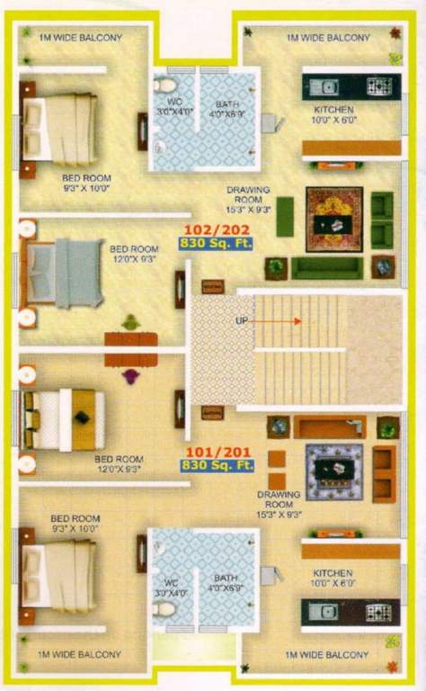  katyayani villa 1 and 2 DPR Katyayani Villa 1 and 2 Cluster Plan from 1st to 2nd Floor