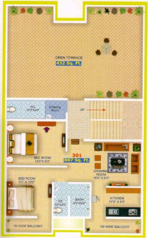  katyayani villa 1 and 2 DPR Katyayani Villa 1 and 2 Cluster Plan from 2nd to 3rd Floor