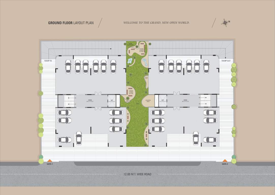  pious parisar Block A & B Cluster Plan for ground Floor