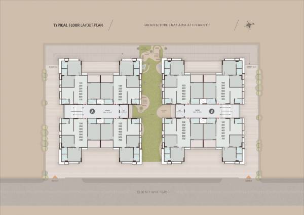  pious-parisar Block A & B Cluster Plan from 1st to 7th Floor