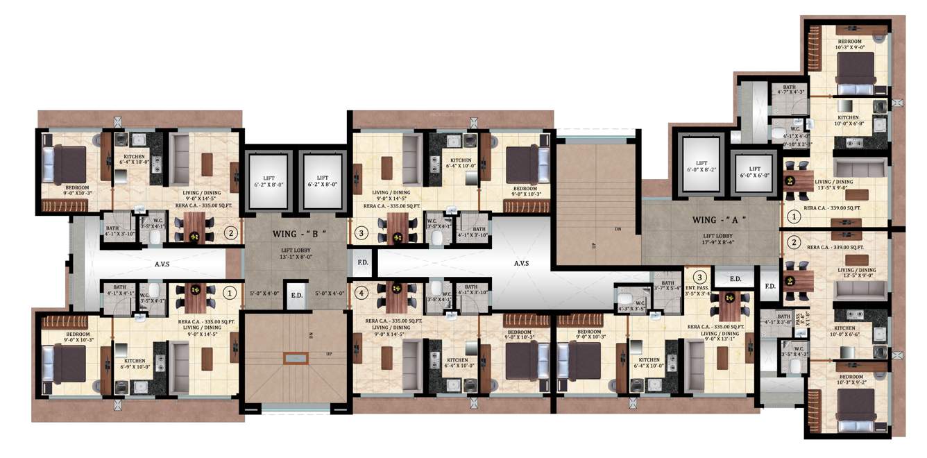  hornbill Harshail Hornbill Apartment Cluster Plan