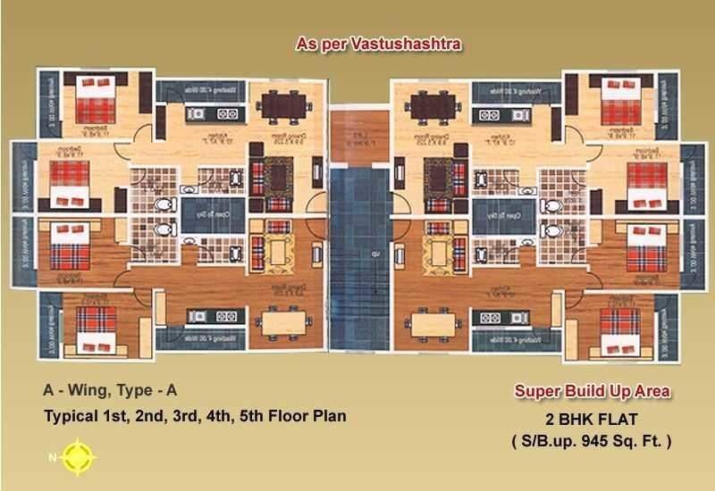  glorious park Glorious Park Wing A Cluster Plan from 1st to 5th Floor