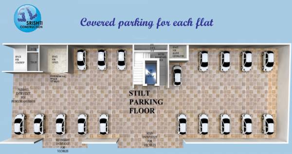  residency Srishti Residency Stilt Cluster Plan