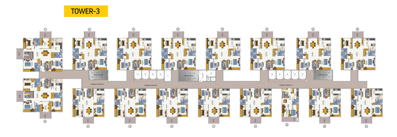  residences Tower C Typical Cluster Plan