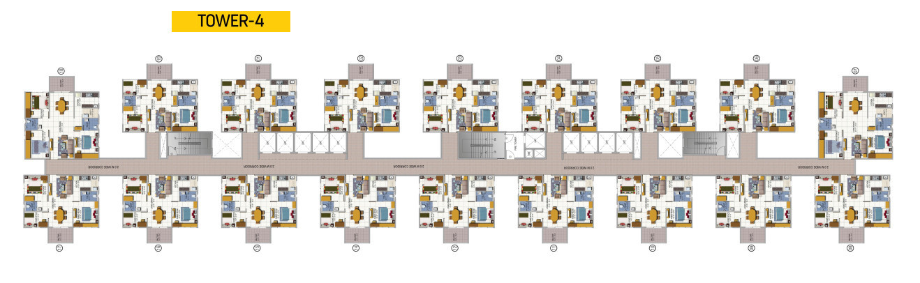  residences Tower D Typical Cluster Plan