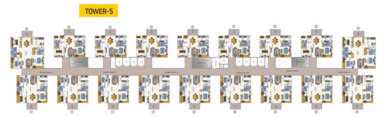  residences Tower E Typical Cluster Plan