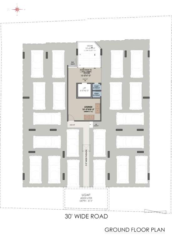  24 carat saffron 24 Carat Saffron Cluster Plan for ground Floor