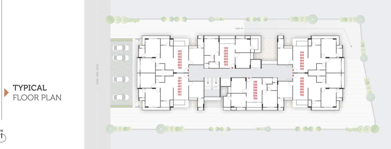 shyam 46 Shyam 46 Cluster Plan from 1st to 7th Floor