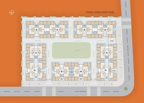  heights Block A Cluster Plan for Typical Floor