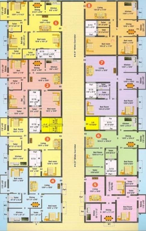  airport residency Airport Residency Cluster Plan From 1st To 5th Floor