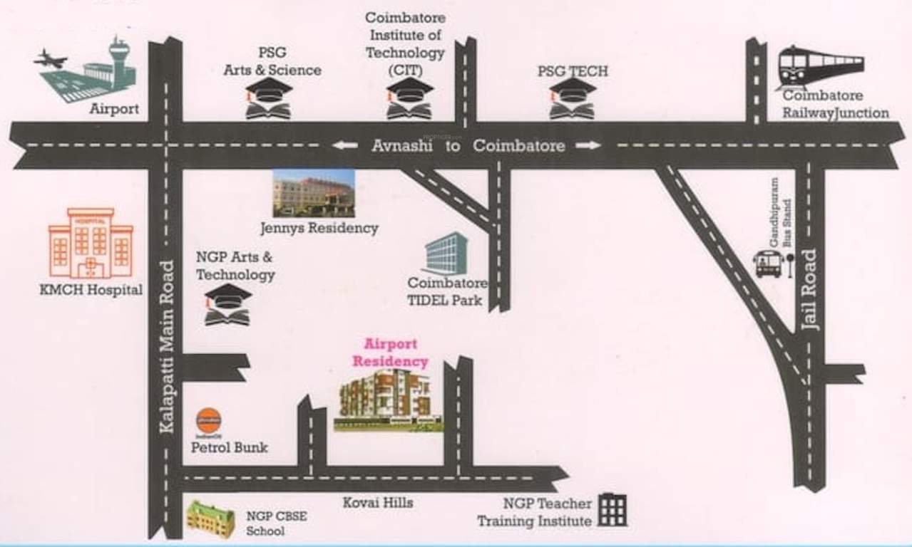  airport residency Location Plan