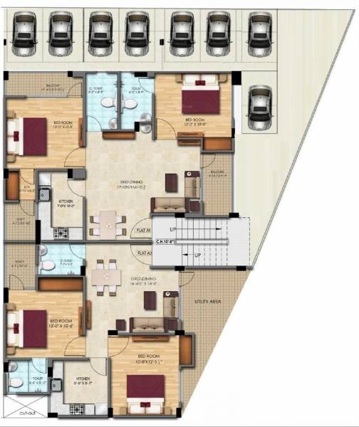  sunrise Block A Cluster Plan for ground Floor