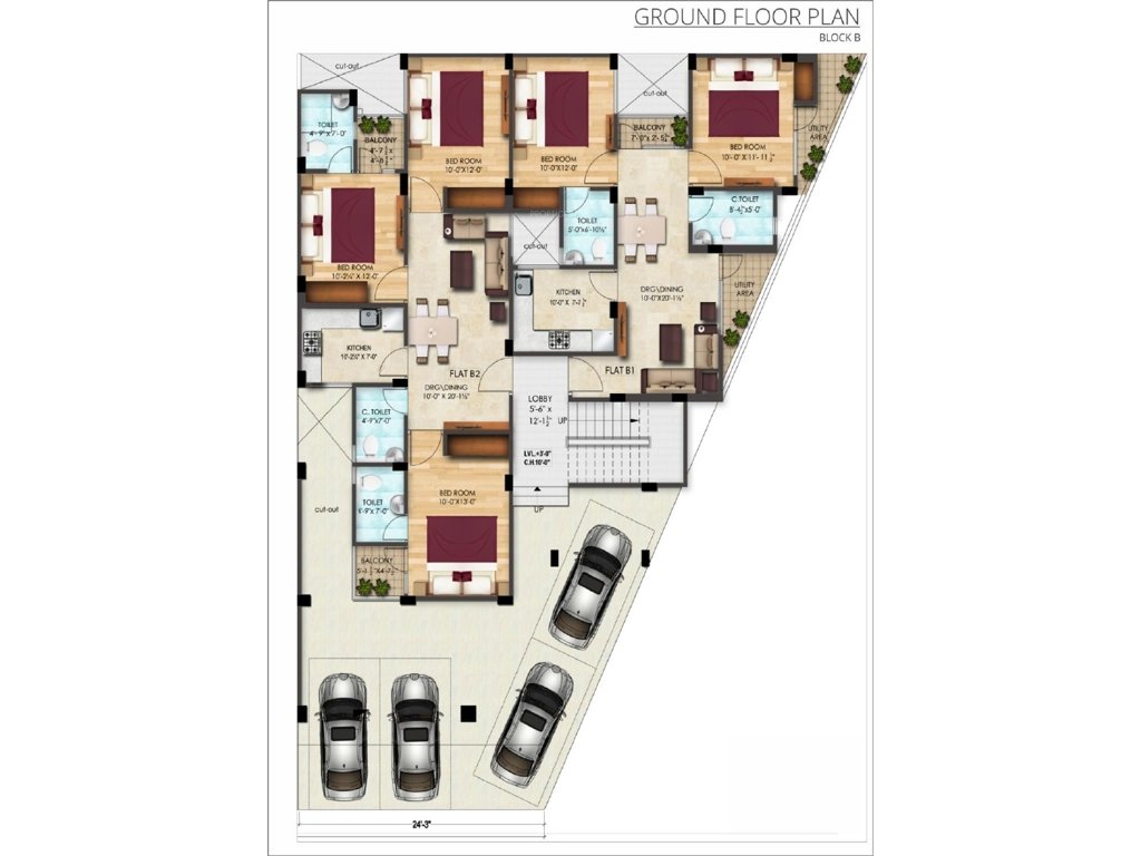  sunrise Block B Cluster Plan for ground Floor