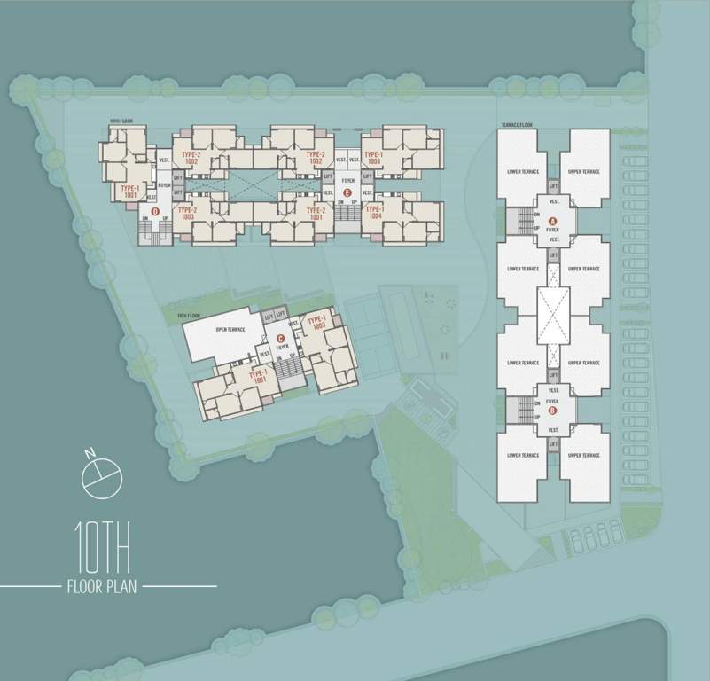  pearl 167 Block A, B, C, D & E Cluster Plan for 10th Floor