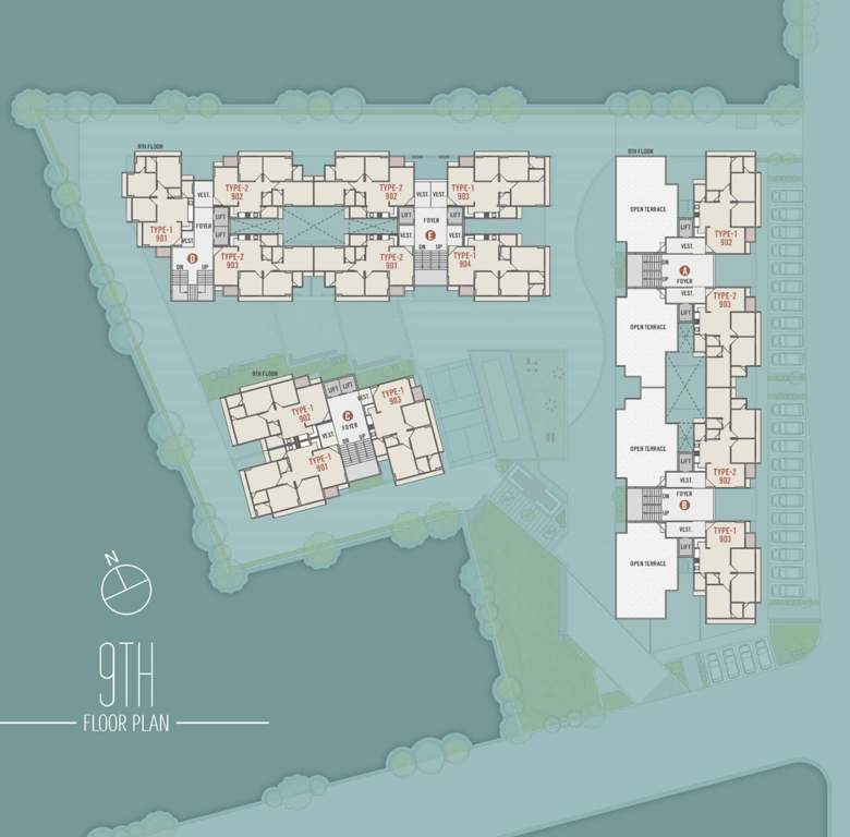  pearl 167 Block A, B, C, D & E Cluster Plan for 9th Floor