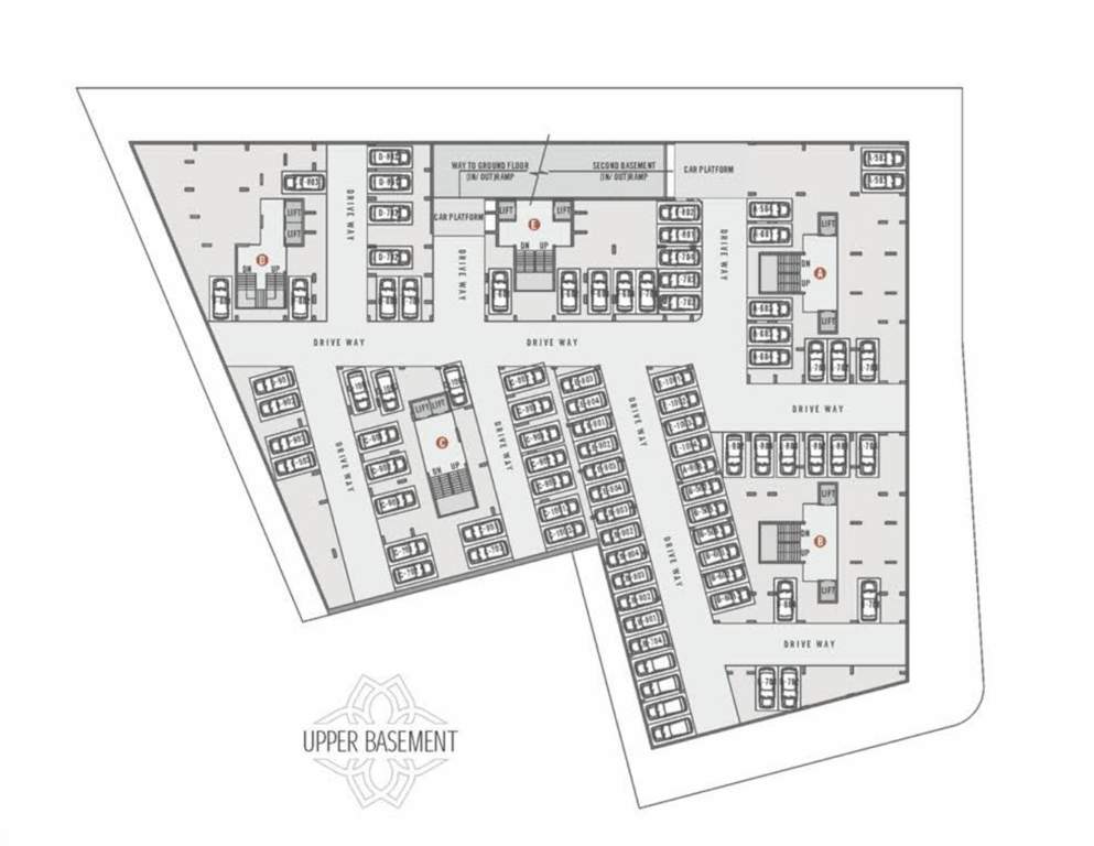  pearl 167 Block A, B, C, D & E Cluster Plan for Upper Basement