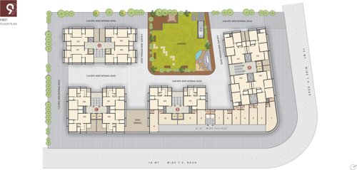  antaliya-99 Block A, B, C & D Cluster Plan for 1st Floor