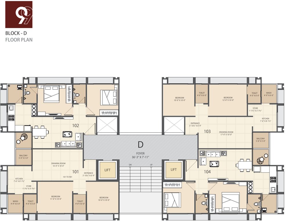  antaliya 99 Block D Cluster Plan From 1st To 11th Floor