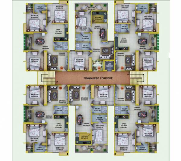  sunhari-palace Cluster Plan from 1st to 3rd Floor