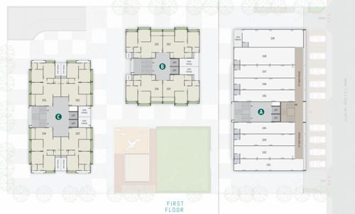  swastik-greens Block A, Block B, Block C And Block D Cluster Plan for 1st Floor