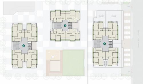  swastik-greens Block A, Block B, Block C And Block D Cluster Plan from 1st to 12th Floor