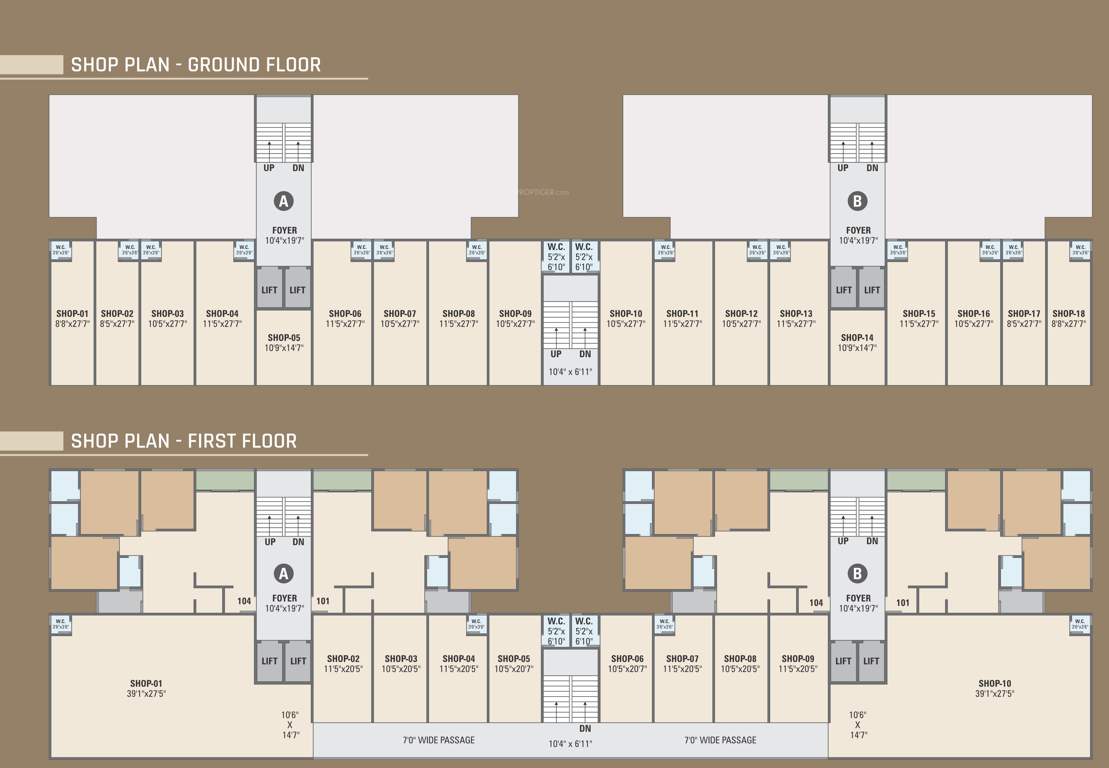  riviera Block A To Block I Cluster Plan From Ground To 1st Floor