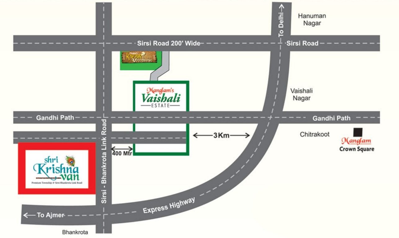  green valley shree krishna van Location Plan