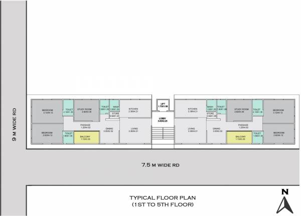  avyaay Avyaay Cluster Plan from 1st to 5th Floor