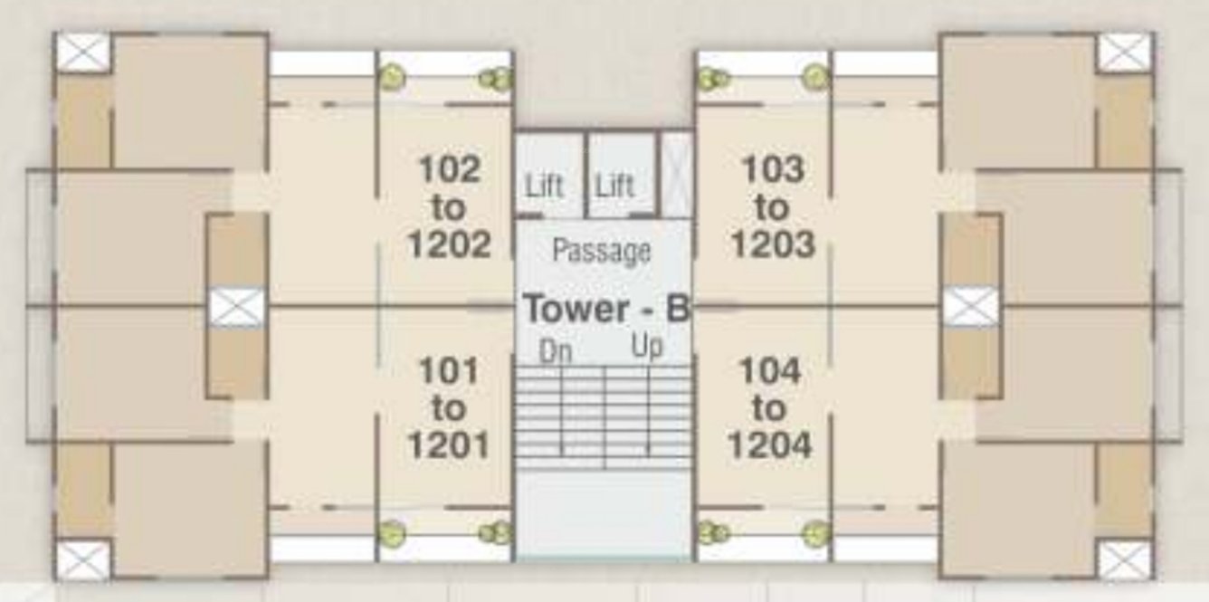  arika Tower B Cluster Plan From 1st To 12th Floor
