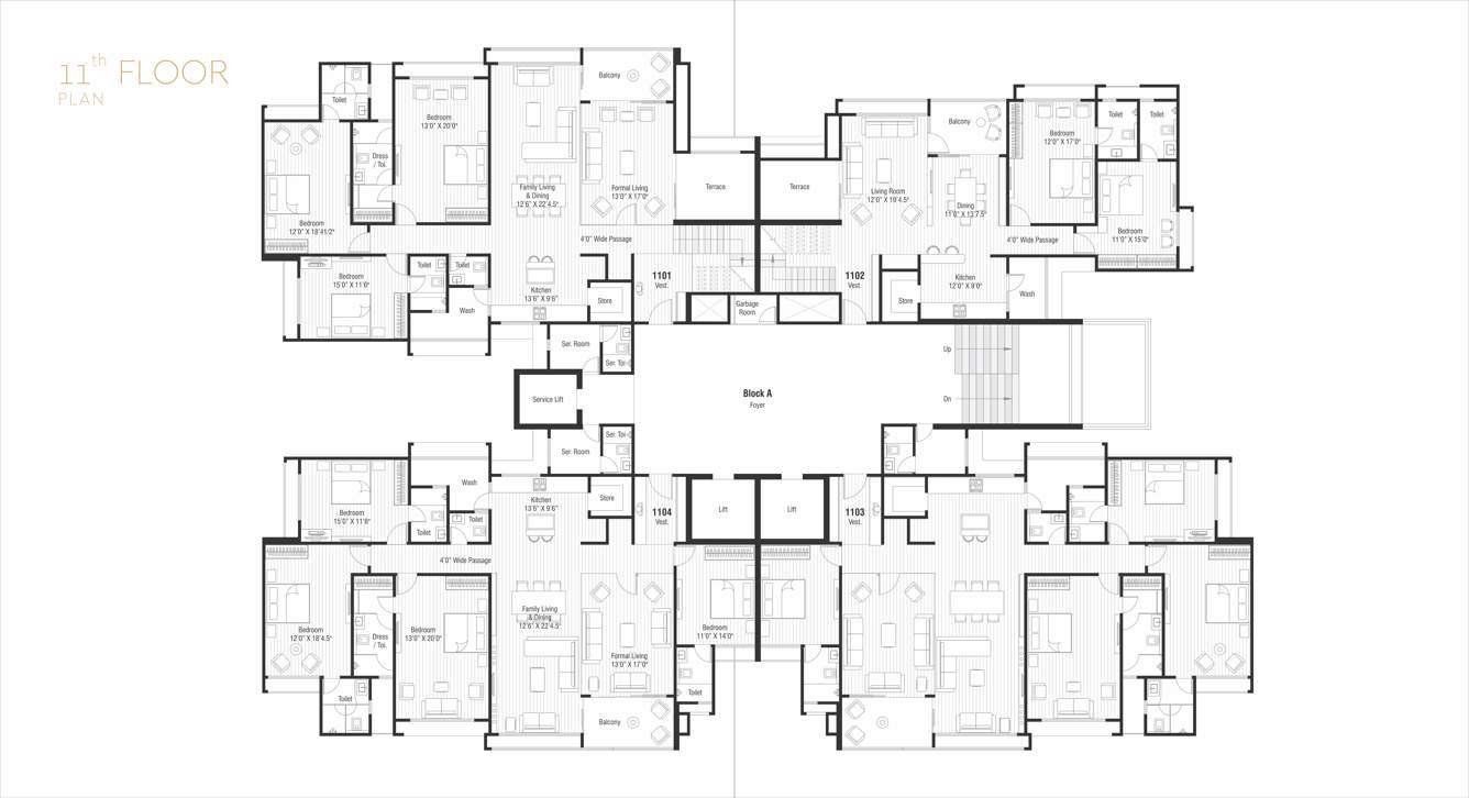  enclave Enclave Cluster Plan For 11th Floor