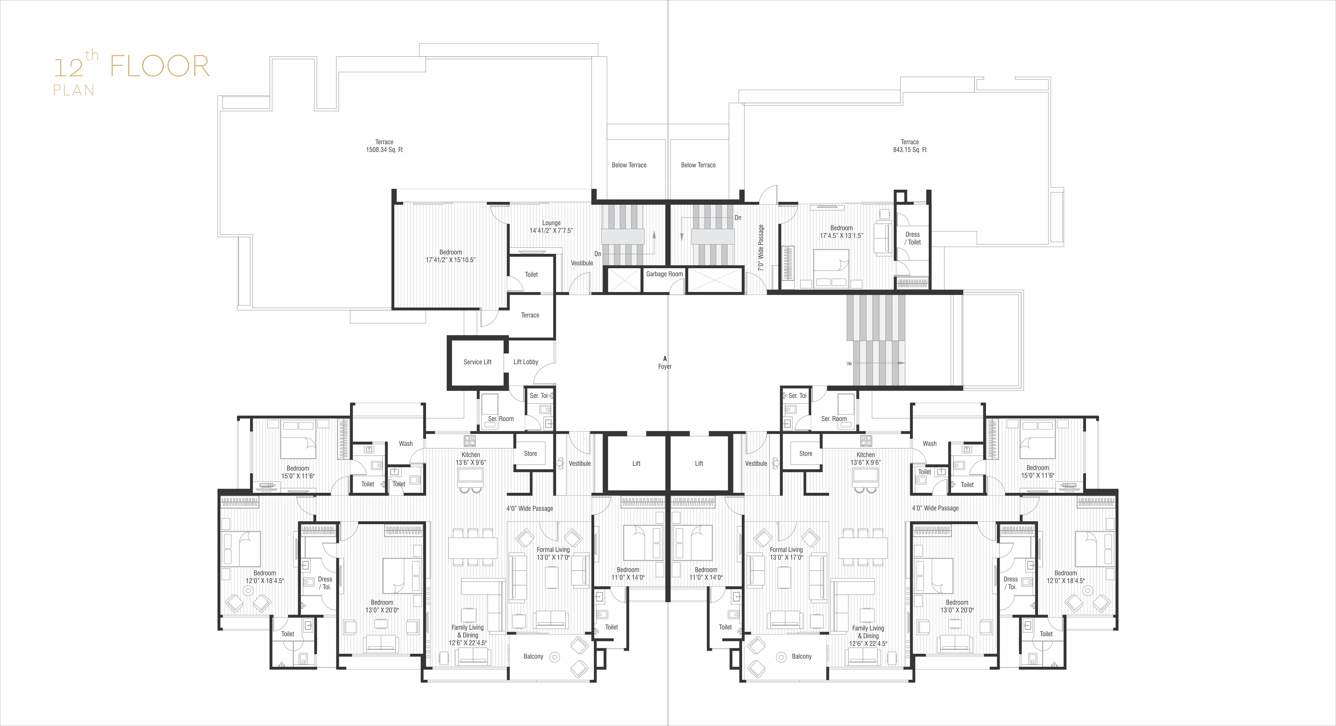  enclave Enclave Cluster Plan For 12th Floor