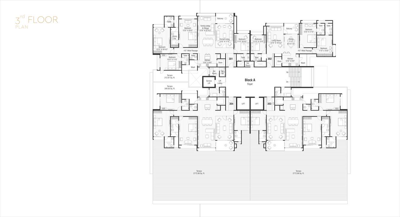  enclave Enclave Cluster Plan For 3rd Floor