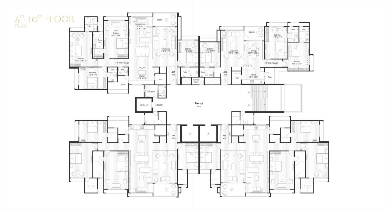  enclave Enclave Cluster Plan From 4th to 10th Floor