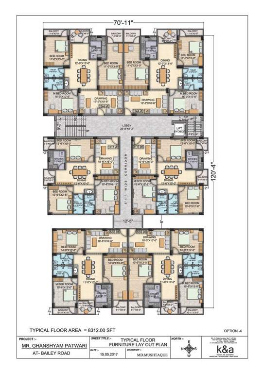 kapil nagina apartment Cluster Plan