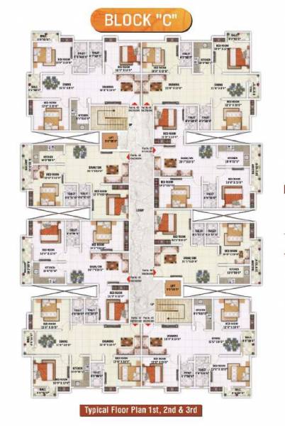 Tower C Cluster Plan from 1st to 3rd Floor keshav-residency Tower C Cluster Plan from 1st to 3rd Floor
