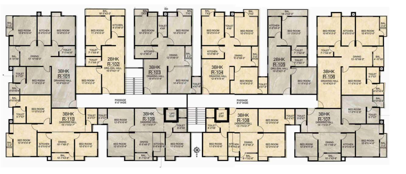  pramila palace Tower 1 Cluster Plan