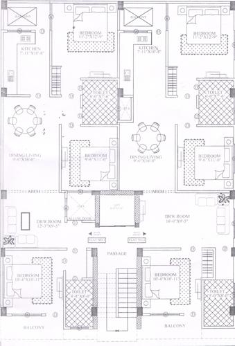  shauraya-society Shauraya Society Cluster Plan For 1st Floor