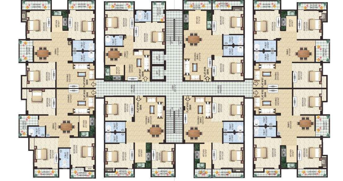  dream homes residency Cluster Plan
