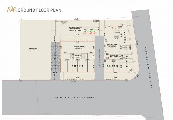  vraj-residency Tower A & B Cluster Plan for ground Floor