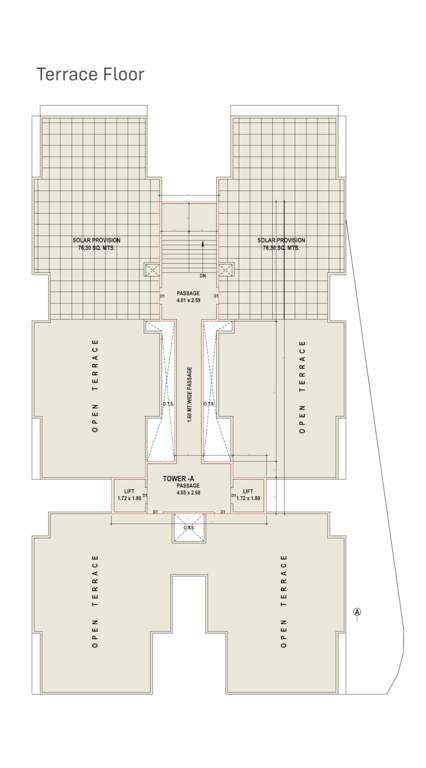  vraj residency Tower A Cluster Plan for Terrace