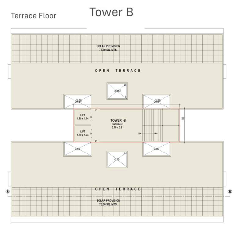  vraj residency Tower B Cluster Plan for Terrace
