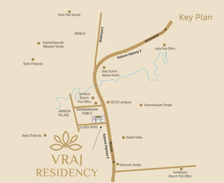  vraj residency Location Plan
