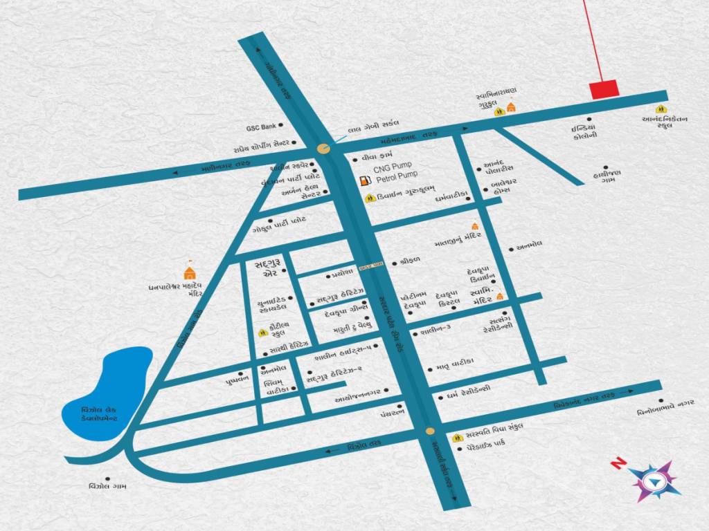 sadguru krishna bunglows Location Plan